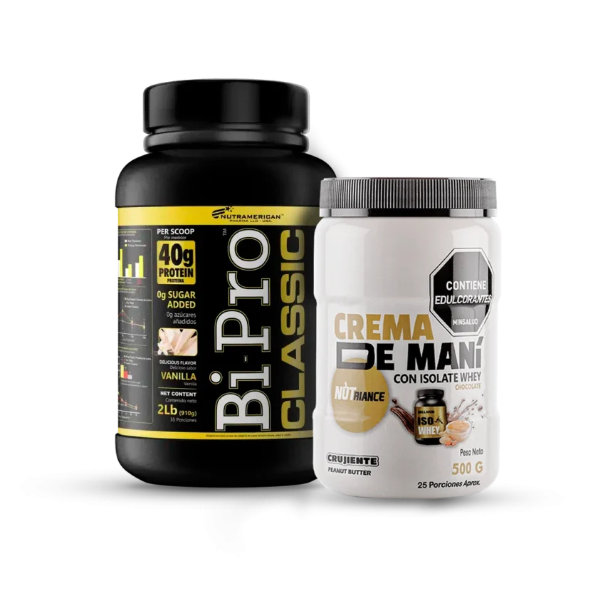 BIPRO 2 LBRS VAINILLA CON CREMA DE MANI ISO 500 GRAMOS Nutrición Proteínas Deportiva